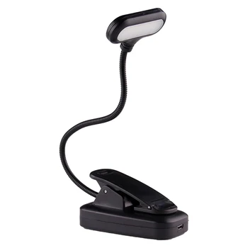 

USB Rechargeable Eye Protection Home For Student Learning Desk LED Reading Light Bedside Flexible Gooseneck Foldable Clip On