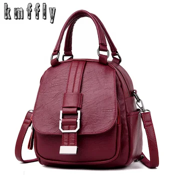 

New Female backpack mochila feminina casual Multifunction Women Leather Backpack Lady Shoulder Bag Sac A Dos Travel Back Pack
