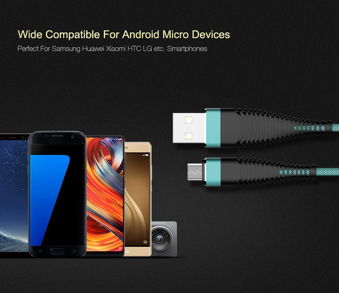 Кабель Micro USB 2.0A для быстрой зарядки USB кабель для передачи данных для HuaWei samsung Xiaomi Android мобильный телефон usb зарядное устройство Шнур