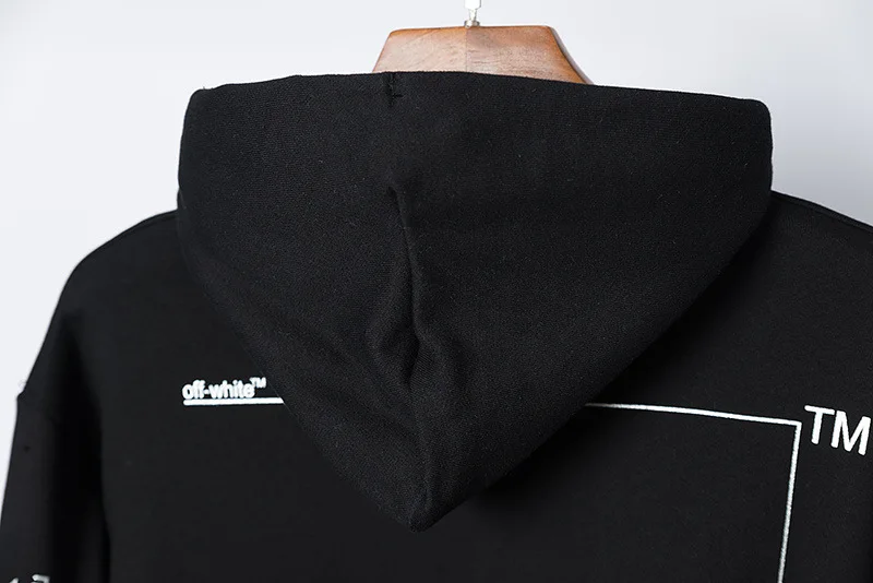 OFF-WHITE OW короткий угол стрелка печати балахон