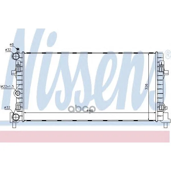 Радиатор Vag Polo 10-/ Fabia 10-/Roomster 06- Nissens 640012 Nissens арт. 640012
