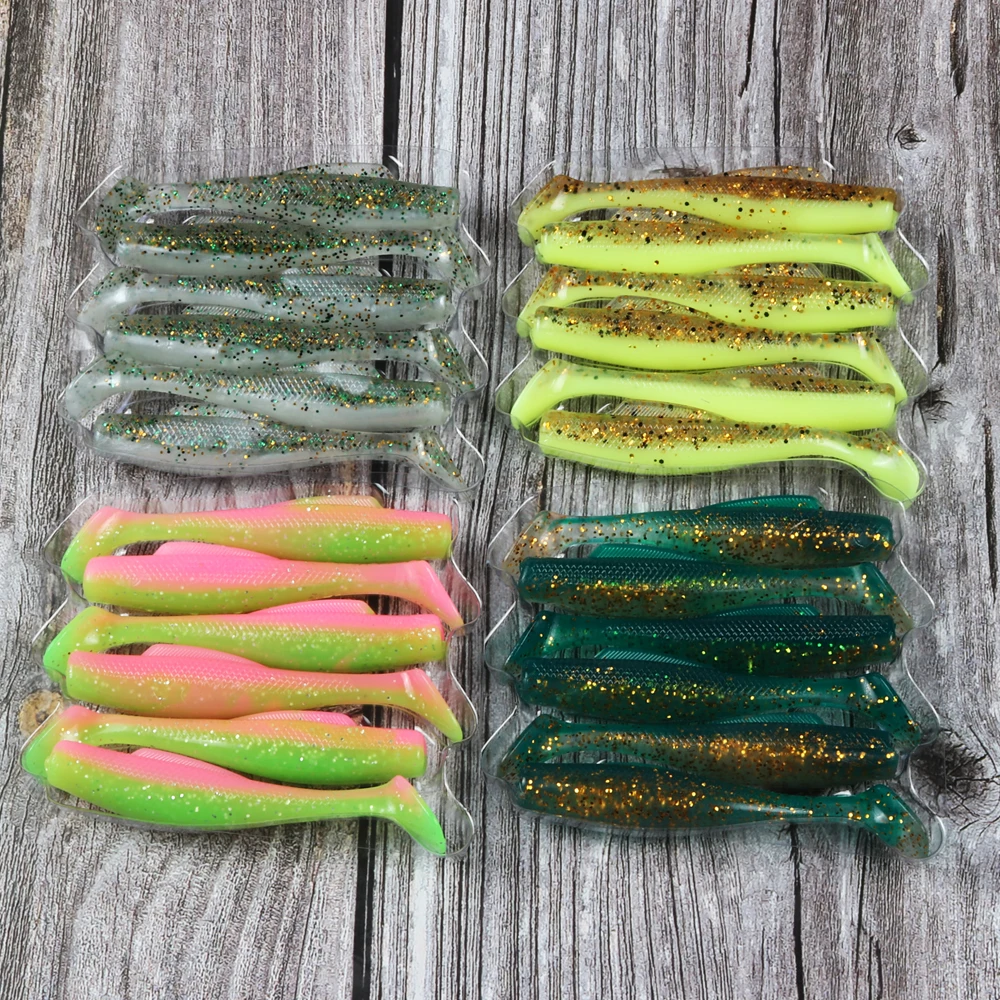6pcs/Lot Fishing Minnow T Tail Soft Lures 8.5cm 5g Floating