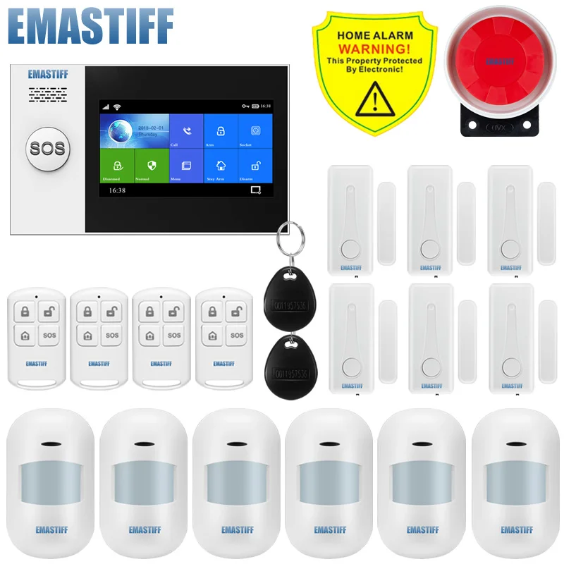 W4B 4 3 дюймовый TFT экран Wi Fi GSM домашняя охранная сигнализация детектор движения