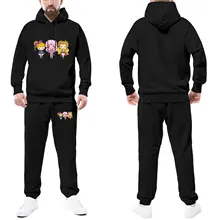 

Jem Mens Tracksuit Set Lil CutiEs Eighties Ladies Hip Hop Sweatsuits Man Sweatpants and Hoodie Set Christmas