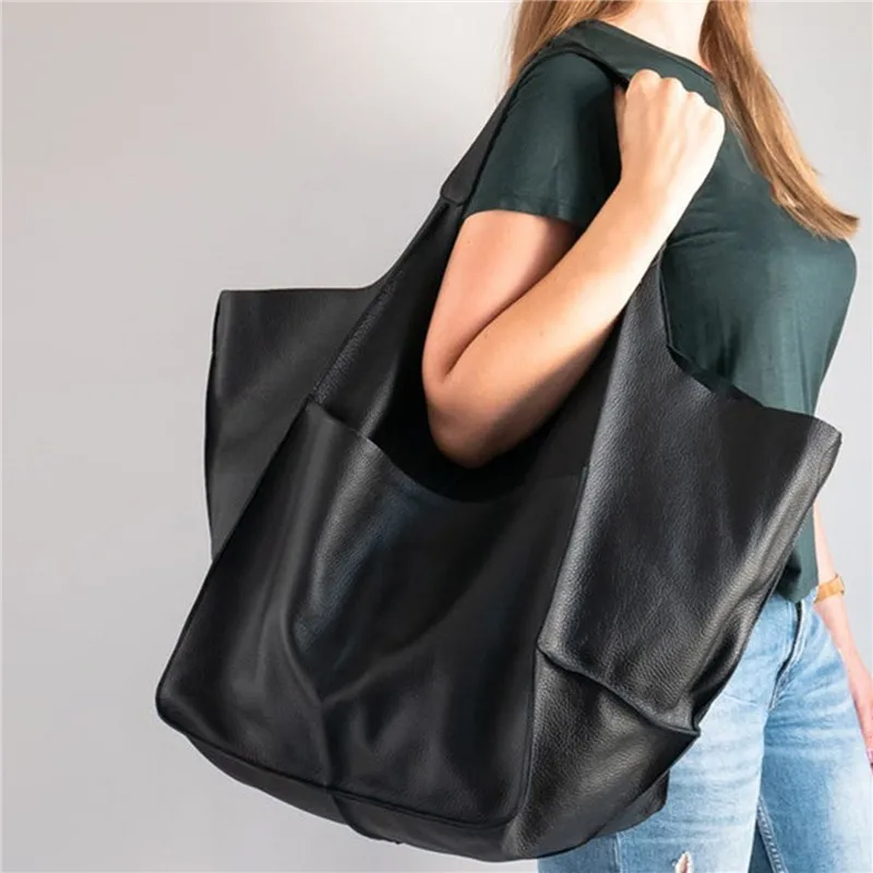 Bolso de hombro de gran capacidad para mujer, bolso de mano de cuero PU para  viajes y uso informal, bolso de mano versátil - AliExpress