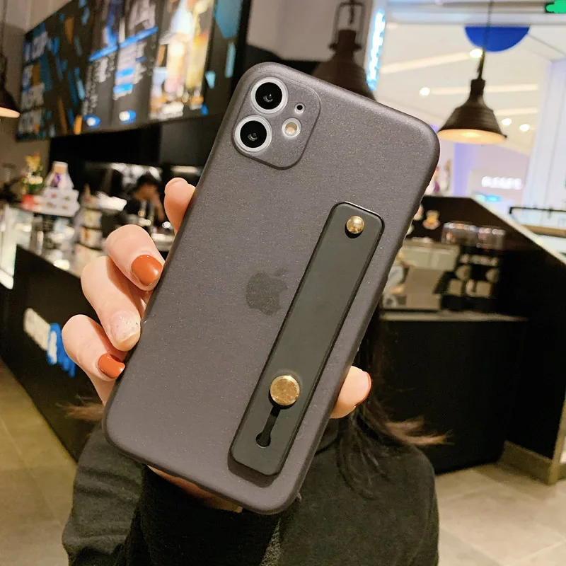 N1986N для iPhone 11 Pro X XR XS Max 6 6s 7 8 Plus чехол для телефона модный дизайн браслета матовый ультра тонкий мягкий PP для iPhone 11 - Цвет: black
