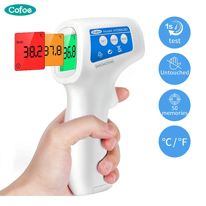 Cofoe Doppler Fetal Baby Heart Monitor fetal doppler + Infrared Forehead Thermometer Body Fever Temperature Measurement Pregnant