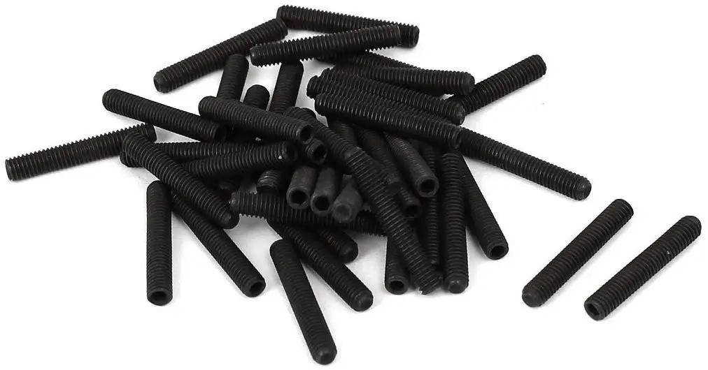 DIN916 M3x18mm металлический класс 10,9 Набор шестигранных торцевых головок Болт крепеж черный 40 шт