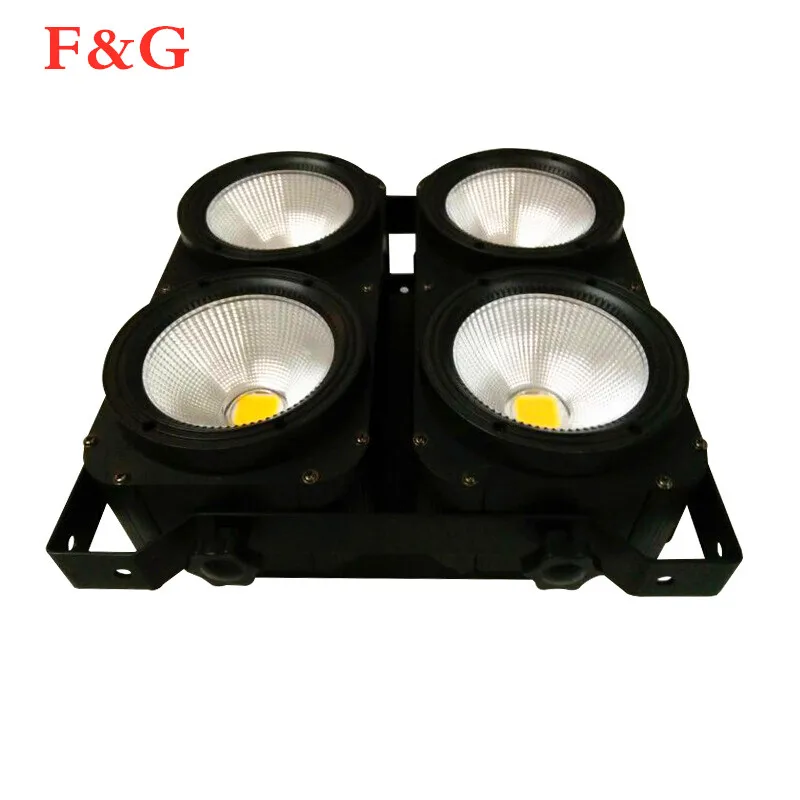 Nueva combinación profesional 4x100 Вт luz светодиодный intermitente 4 Охос COB фреска/blanco cálido Luz de lavado iluminación de escenario