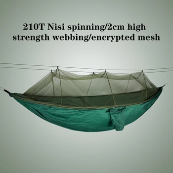 

1Set Portable Sleeping Bed 210T Nylon Parachute Hammock for Double Person Ultralight Garden Supplies Outdoor Camping