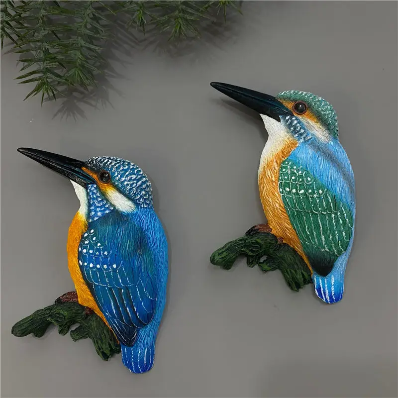 

QIQIPP Animal Bird Kingfisher Fridge Magnet Resin Decorative Magnetic Sticker Magnetic Snap Message Sticker