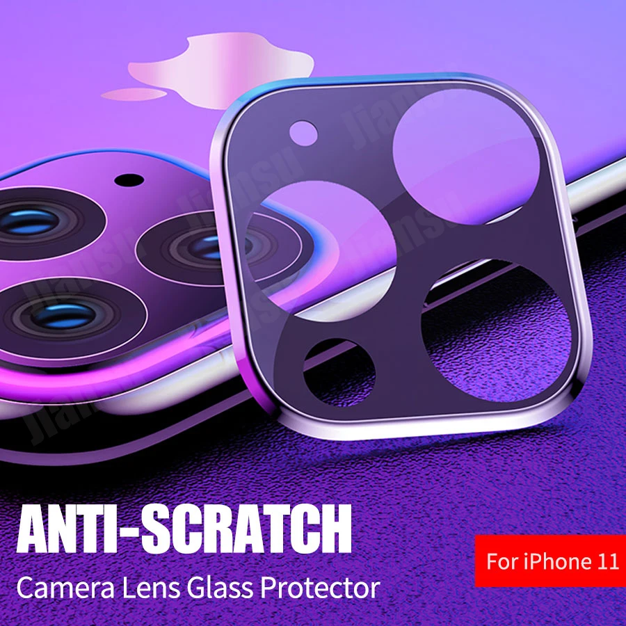 2020 New 3D Titanium Alloy Metal Ring Case + Tempered Glass for IPhone 12 Pro Max Mini Camera Protec