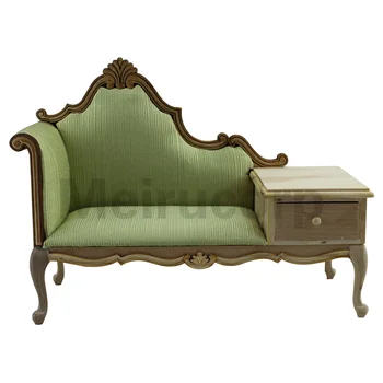 

1:6 scale Fine Doll Furniture Wooden unfinished European classical Telephone chair