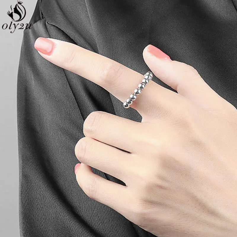 Various Size Anxiety Spinner Rings Anxiety Ring with Beads Stress Relief Fidget Rings For Women Men Fashion Jewelry Worker Gift Finger Ring Ring Set Fidget Spinner Ring
