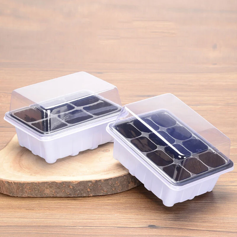 6/12 holes Planting Seed Tray Kit Plant Germination Box with Dome and Base Garden Grow Box Gardening 6/12 holes Planting Seed Tray Kit Plant Germination Box with Dome and Base Garden Grow Box Gardening