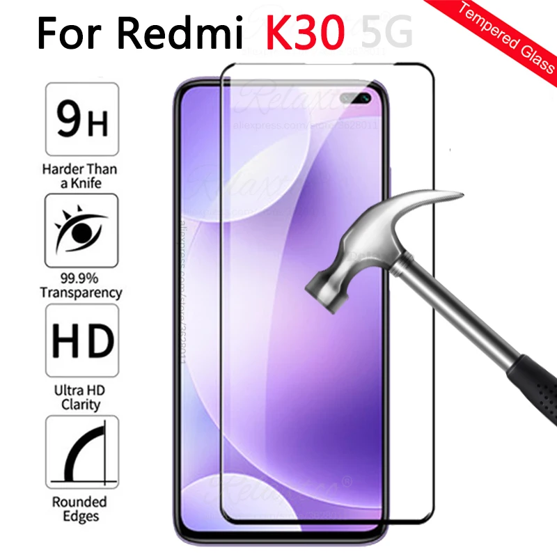 Полное покрытие из закаленного стекла для xiaomi redmi k30 Защита экрана xio mi redme red k 30