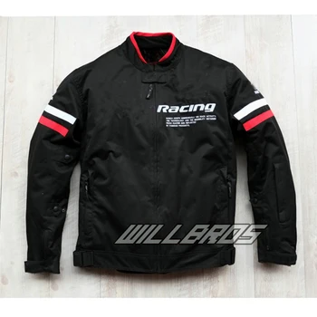 

Winter Men's Motorcycle Riding Jacket Protectors Black Racing Jacket For Honda Motorbike