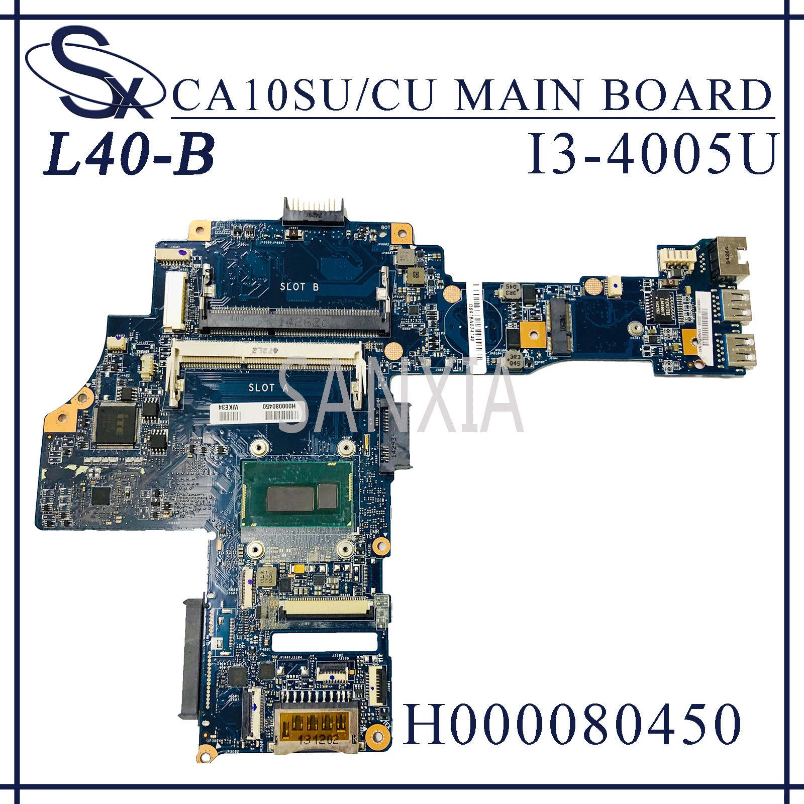 KEFU CA10SU/CU MAIN BOARD Laptop motherboard for Toshiba Satellite L40-B L45-B original mainboard I3-4005U H000080450 | Компьютеры и