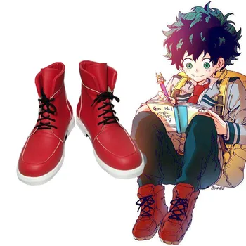 

Boku No Hero Academia Shoes Izuku Midoriya Cosplay Shoes My Hero Academia Red Boots fashion leisure cartoon PU leather shoes