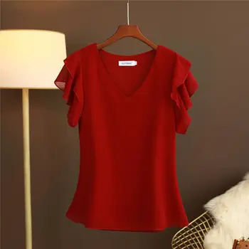 

Fashion Blouses Women Tops and Blouse White/Pink Summer Short sleeve Loose Blouse Women Blouse Woman Ladies Shirts Plus Size 6XL
