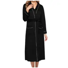 Женская Сексуальная кружевная Лоскутная ночная рубашка с длинным рукавом, кимоно, атласный банный халат, нижнее белье, ночное белье, v-образная Пижама