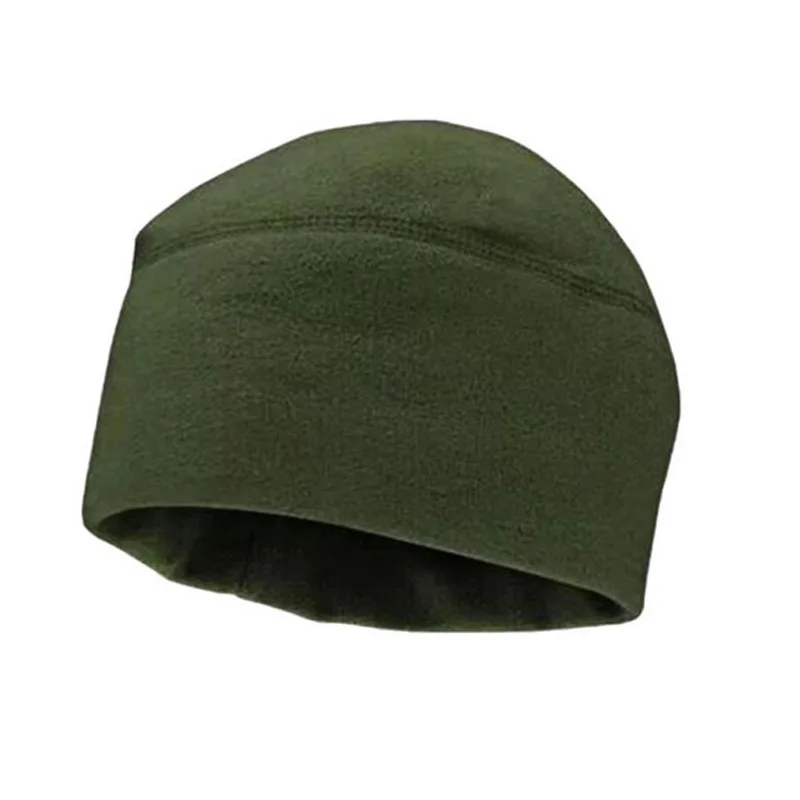 green Новинка, мужская и женская зимняя шапка унисекс, одноцветная, теплая, утолщенная, военная, армейская шапочка, для альпинизма, езды, ветрозащитная, уличная шапка - Цвет: green