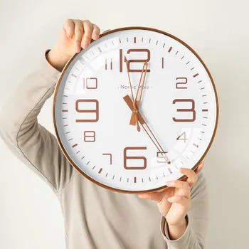 

SIMPLE GOLD WALL CLOCK MODERN DESIGN CREATIVE METAL DIGITAL LIVING ROOM SILENT WALL CLOCK RELOJ PARED HOME DECORATION AG60WC