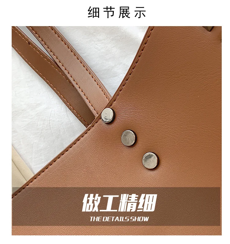 Одиночная женская сумка через плечо новая Chaohua версия Baitao скошенная сумка с заклепками цепная Сумка Большая вместительная сумка-тоут