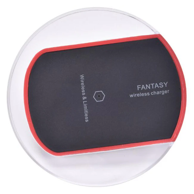 QI Хрустальный телефон настольное Беспроводное зарядное устройство 5 В 1A беспроводной передатчик приемник для: iphone samsung huawei xiaomi Google VIVO OPPO - Цвет: Черный