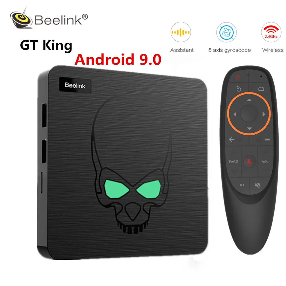 

Beelink GT-King Smart TV Box Amlogic S922X Android9.0 4GB LPDDR4 64GB ROM Set Top Box BT4.1 1000Mbps Media Player with Air Mouse