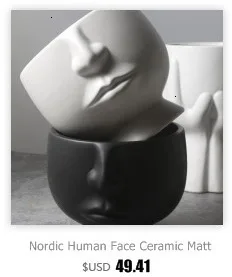 Керамическая ваза в скандинавском стиле для современного творчества, Искусственные Горшечные цветочные горшки, белый черный цветочный горшок, декоративные украшения для дома