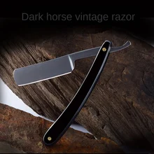 Cuchilla de caballo negro, cuchilla de afeitar clásica, cuchilla de afeitar Retro, cuchilla de afeitar, cuchilla de afeitar, afeitar, herramientas de barbero, regalos de navidad G1125