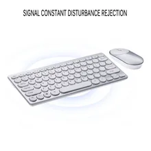 2,4G Беспроводная клавиатура с 79 клавишами, бесшумная мышь 1200 dpi, комплект с usb-приемником для настольного компьютера, ПК, ноутбука и Smart tv