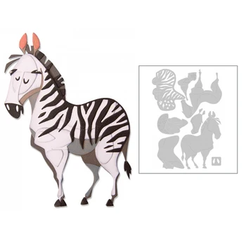 

2020 New Zebra Hot Metal Cutting Dies Stencils and Scrapbooking Horse Decor For Animal Foil 3D Die Cut Crafts Supplies No Stamp