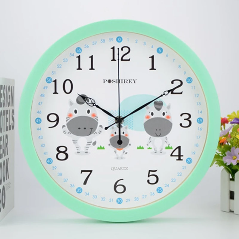 

Mute Wall Clock Simple Style Creative Cartoon Milk Cow Pattern Clock Nursery Home Living Room Children's Room Bedroom Decoration
