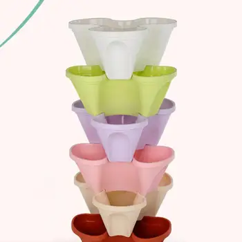 

TWISTER.CK Stack-up Type Stereoscopic Flowerpot Strawberry Plant Pot for Flower Vegetables Decoration