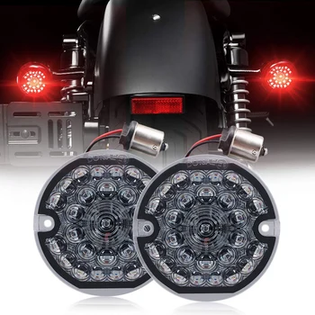 

Rear LED Turn Signal Flat Smoke Lens 1156 Base Bright Red Lamp for Motorcycle Road Glide Road Softail Ultra Classic Ultra Limite