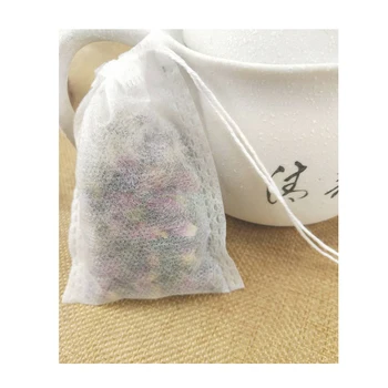 100Pcs/Lot Teabags 5 x 7CM Empty Scented Tea Bags With String Heal Seal Filter Paper for Herb Loose Tea 2