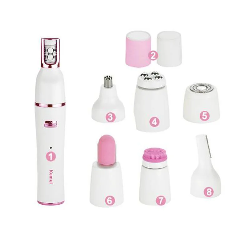 Kemei lady бритва KM-2189 электробритва 7 в 1 многофункциональная щетка для очистки носа триммер для бровей Триммер-эпилятор полировщик ногтей