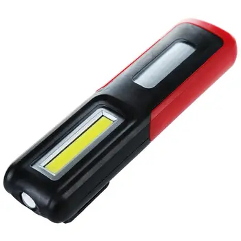 

USB Rechargeable 3W COB LED Work Light Magnetic Emergency Flashlight Torch, Red