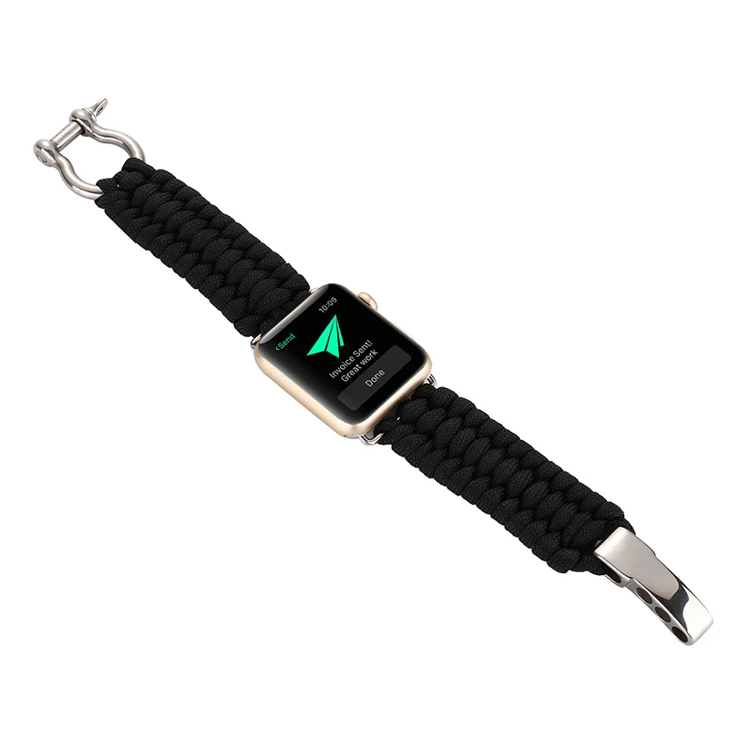 Высокое качество нейлоновый шнур браслет ремешок для наручных часов IWatch Apple Watch 1/2/3, 38, 42 мм, версия