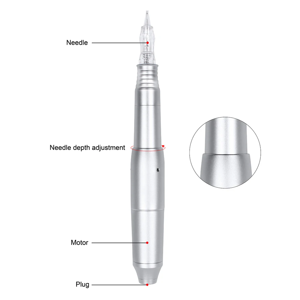 BIOMASER, Перманентный макияж бровей, машинка для татуировки, профессиональная ротационная Перманентная ручка для макияжа, подводка для бровей, губ, тату, набор