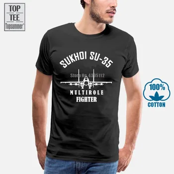 

Fashion Sukhoi Su 35 Multirole Fighter T-Shirt Men Short Sleeves Cotton Tshirt Casual Men Hip Hop Shirt Tees Harajuku Streetwear