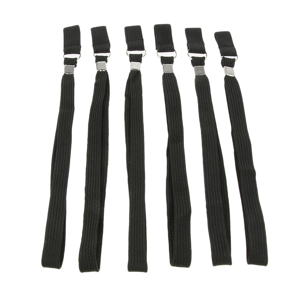  6pcs Black Wrist Straps Hand Wristband Crutch Cane Ropes for Hiking Walking Pole Sticks Accessories