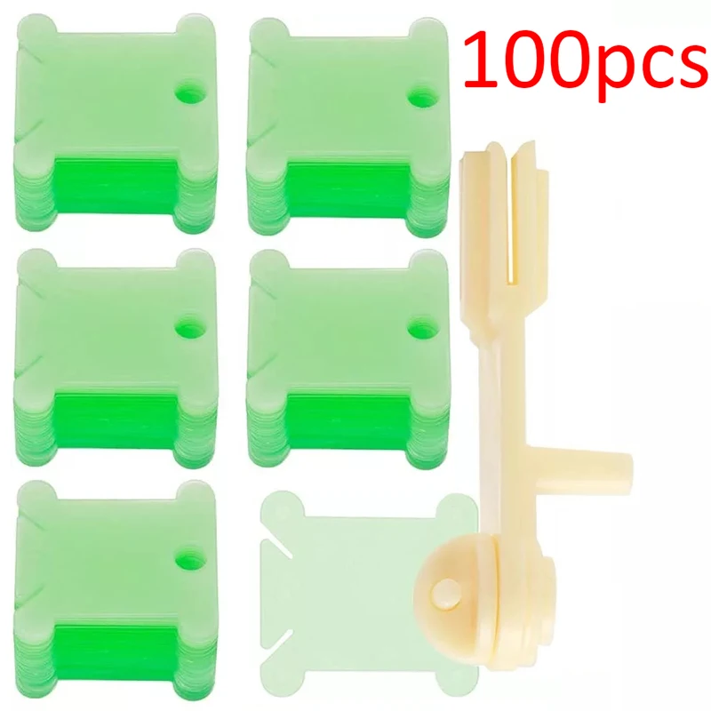 Imzay 100 шт. пластиковых нитей катушки с катушкой нитки для рукоделия DIY