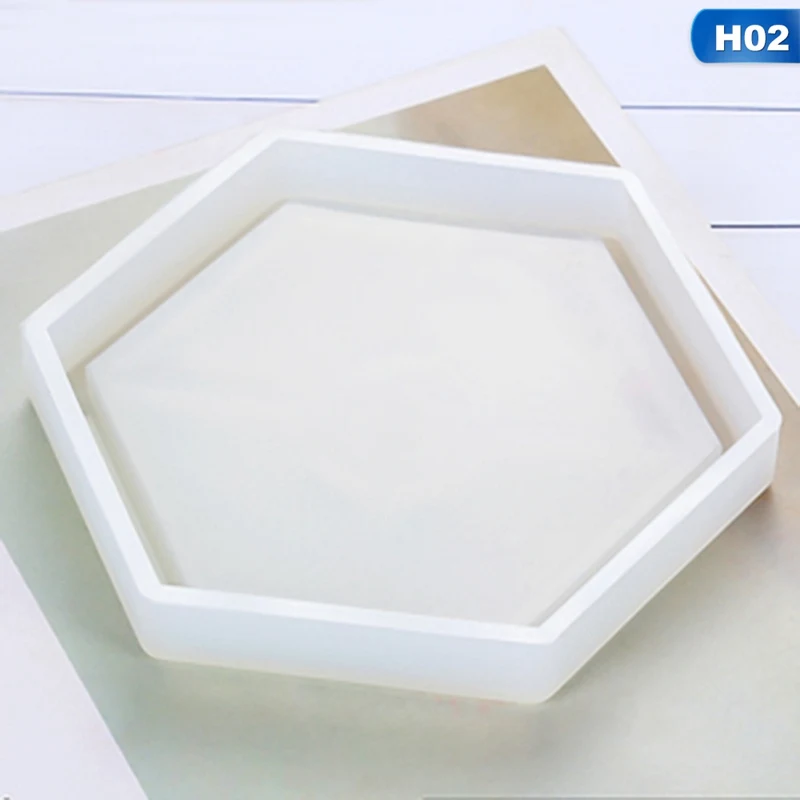 Силиконовые формы DIY чашки коврик ручной работы формы ремесла эпоксидной смолы геометрическая форма шестиугольная квадратная круглая термальная Прямая поставка