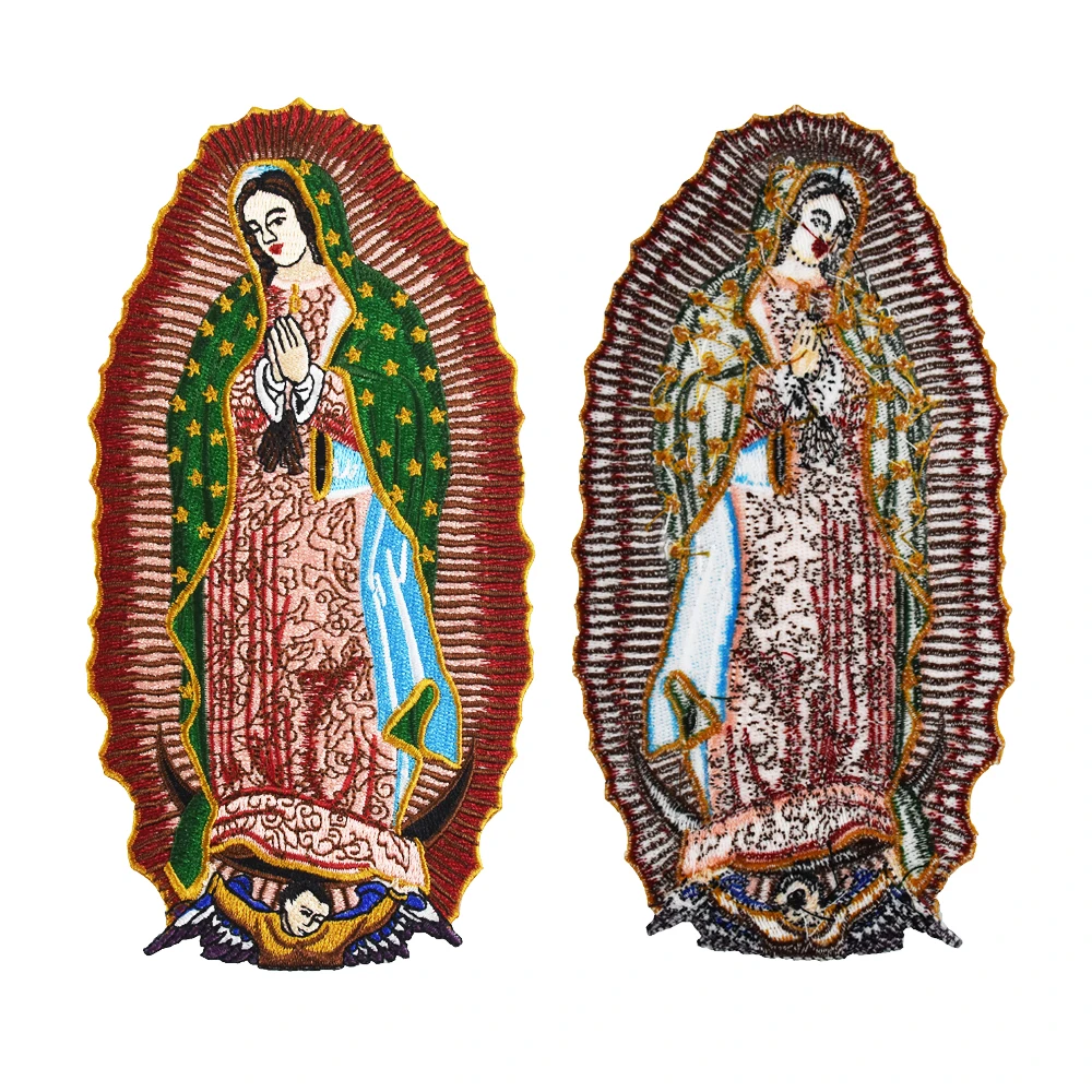 Blessed Virgin Mary Goddess нашивки с вышивкой для одежды DIY нашивки аппликация мотоциклетная куртка Железный значок