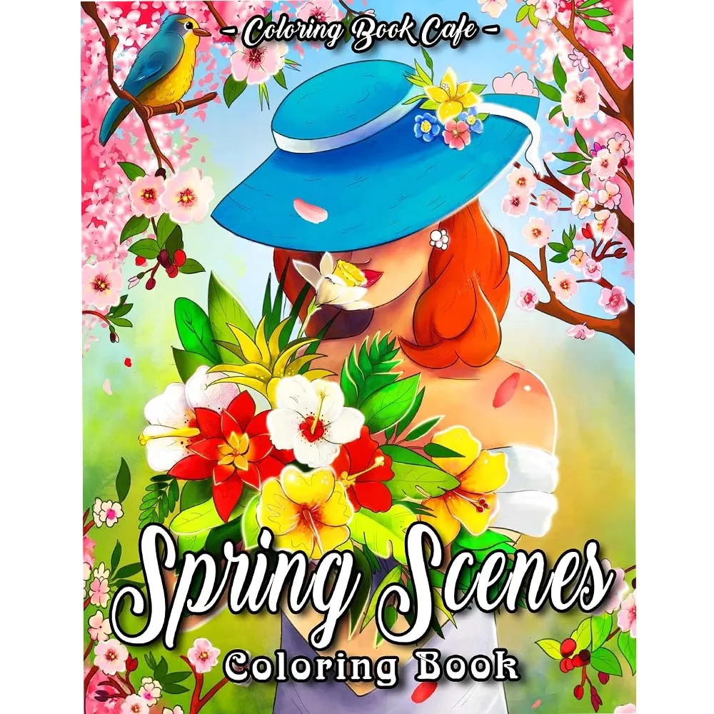 Spring Scenes: An Adult Coloring Book Featuring Beautiful Spring Scenes, Cute Animals and Relaxing Country Landscapes 25-page spring scenes an adult coloring book featuring beautiful spring scenes cute animals and relaxing country landscapes 25 page