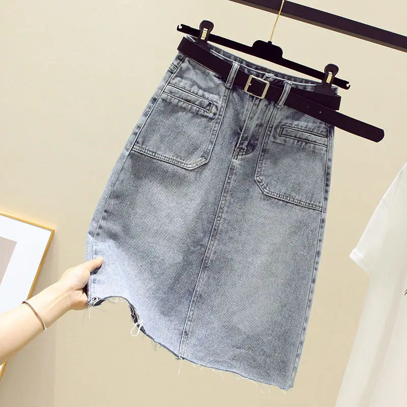

Denim Skirt Women's Spring/Summer 2024 High Waist A- line Skirt Long Skirt Woman Skirts Mujer Faldas Saias Mulher