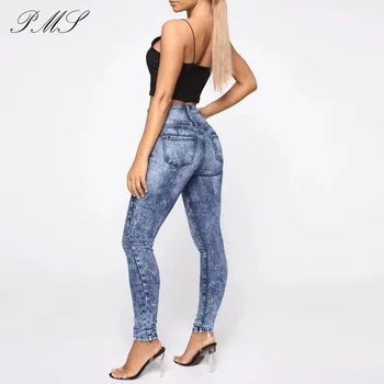 

2019 Autumn Slim Jeans For Women High Waist Stretch Legging Denim Jean Bodycon Denim Pencil Pants Skinny Push Up Jean Woman D30